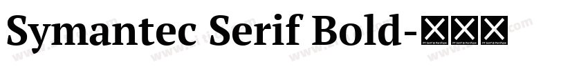 Symantec Serif Bold字体转换